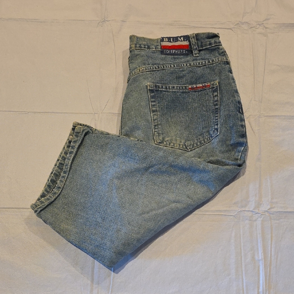 B.U.M. Equipment Vintage 90s Y2K Women's‎ Juniors Cropped Jeans 15/16